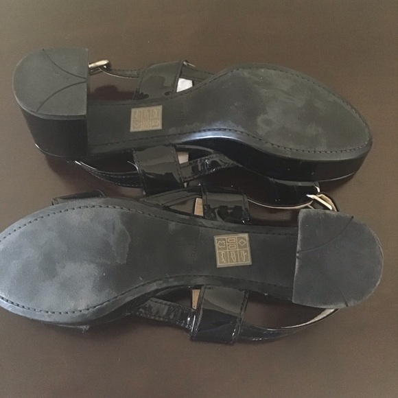 Prada block heel black leather sandals 41 US 11 - Picture 8 of 11